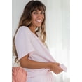 thumbnail image 4 of Calypsa Women's and Women's Plus Extra Soft Short Sleeve V-Neck Lounge Top, 4 of 10