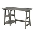 thumbnail image 4 of Convenience Concepts Designs2Go 29.25" Trestle Desk with Charging Station, Charcoal Gray, All Ages, 4 of 8