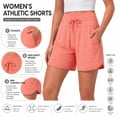thumbnail image 5 of Women's High Waisted Yoga Shorts with Zipper Pockets, Loose Fit Drawstring Athletic Shorts for Women, Quick Dry Breathable Casual Workout Running Lounge Shorts for Gym Hiking Travel, 5 of 8