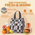 thumbnail image 5 of Baseball Patchwork Pattern Insulated Lunch Bag for Women & Adults,Large Portable Soft Cooler Lunch Bag,Thermal Food Storage Tote with Pearl Cotton,8.66L,8.75x5.75x9.5 Inch, 5 of 6