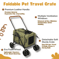 thumbnail image 6 of Pet Stroller Foldable Travel Crate for Small and Medium Dog and Cat, Portable Pet Travel Carrier, Pet Jogger with Detach Carrier, 6 of 8