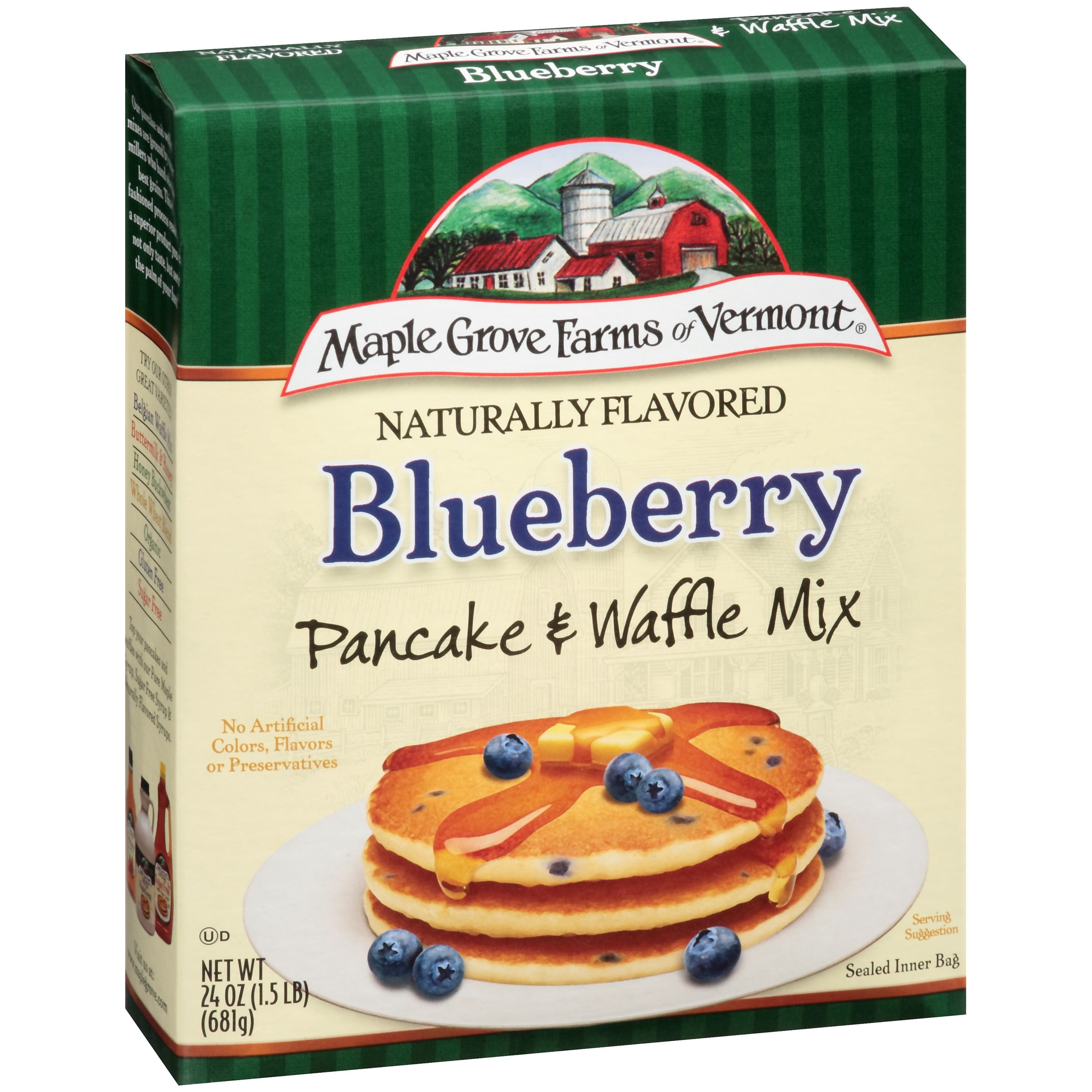 Maple Grove Blueberry Pancake Mix, 24 Oz - Walmart.com