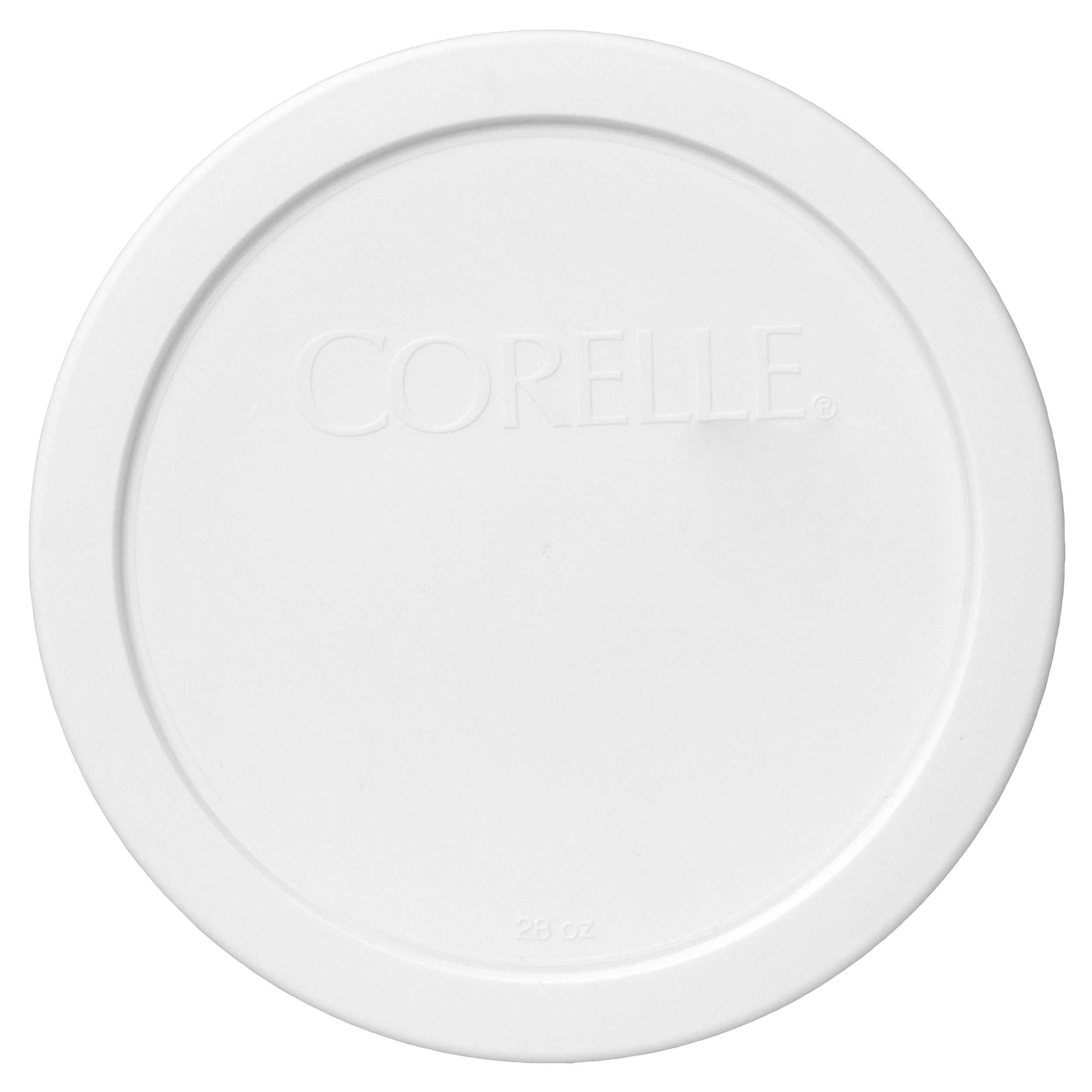 Corelle 428-PC 6.5' White Round Plastic Food Storage Replacement Lid Cover