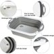 thumbnail image 3 of Collapsible Cutting Board,Foldable Chopping Board with Colander,Multifunctional Kitchen Vegetable Washing Silicone Dish Tub,Storage Basket for BBQ Pre, 3 of 4