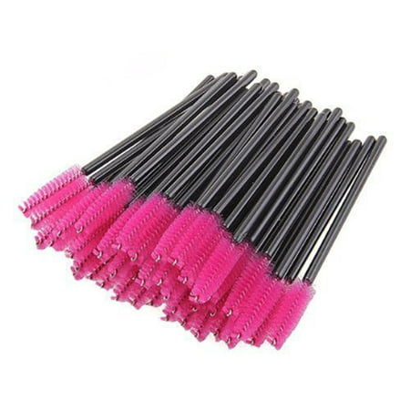100pcs Pink Eyelash Makeup Brushes Mascara Wand Brush Eyelash Extension Make