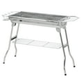 thumbnail image 3 of Outdoor Grill, Charcoal Grill, Stainless Steel Portable Folding BBQ, Outdoor Hibachi for Backyard Cooking, Camping, Picnic, Party, Tailgating and Travel with Pan, Grill Rack, Shelves, and Hooks, 3 of 11