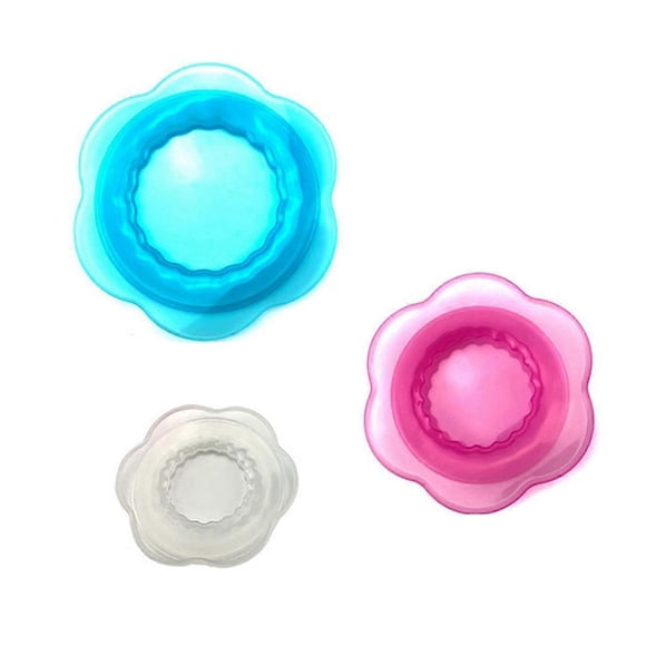 Couvercle de Stockage Alimentaire en Silicone Réutilisable, Couvercle Extensible Multicolore, Ensemble de 3 Pcs de Toutes Tailles Adapté.