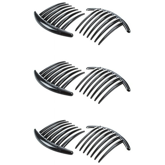 6Pcs Hair Comb Pin Accessories Plastic Women Lady Fashion Black