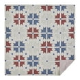 thumbnail image 6 of VHC Brands Celebration Farmhouse Quilt Reversible Patchwork, Luxury King, Red Blue Creme, 120x105, 6 of 10