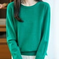 thumbnail image 3 of DAFPZW Wool Sweaters for Women Fall Winter Warm Soft Knitted Tops Casual Loose Pullover Crew Neck Long Sleeves Shirts, 3 of 5