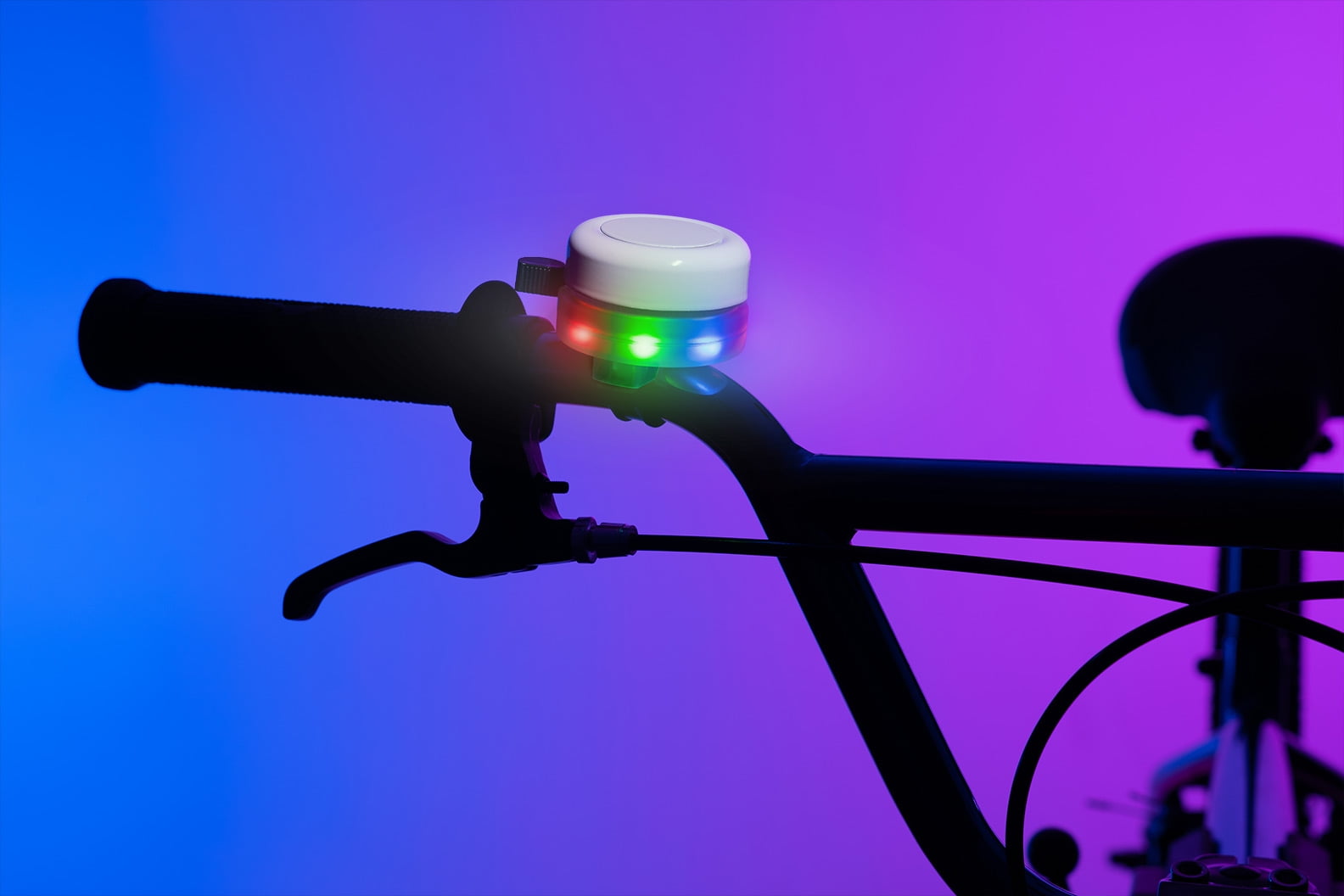 Brightz BellBrightz Bicycle Bell with Multicolor Twinkling LEDs, 1.5 in x 4 in x 7 in , White