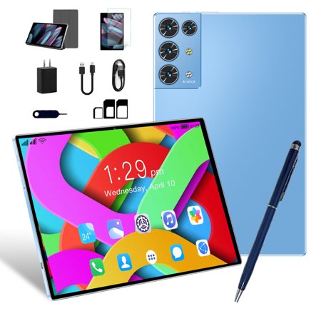 Tab 10,1 in Tablet 16GB RAM+256GB ROM Android 14 PC Dual SIM 4G LTE WiFi