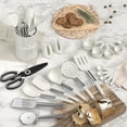 thumbnail image 2 of Kitchen Utensils Set- 30 PCS Cooking Utensils with Turner, Spatula, Spoon, Tongs, Grater, Heat Resistant Food Grade Silicone Kitchen Gadgets Tools Set for Nonstick Cookware (White), 2 of 9