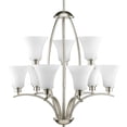 thumbnail image 2 of Progress Lighting Joy Brushed Nickel Contemporary/Soft Chandelier w/ 9 Light 100W - P4492-09, 2 of 2