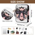 thumbnail image 3 of Haosy Accordion File Organizer Zipper Binder 500 Sheet 6-Tab Expanding File Folder Multi-Pocket 1.2 Inch 3 Ring Glittery Bow with Bats Silhouette, 3 of 7