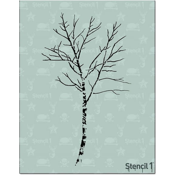Birch Tree Stencil Art Craft - 8.5" x 11"