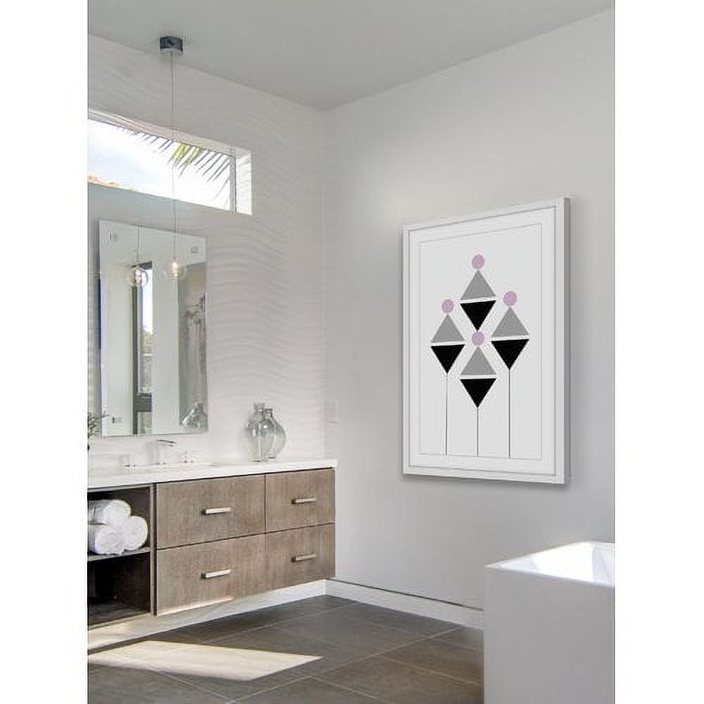 Marmont Hill "Triangle Flowers" by Katarina Snygg Framed Painting Print