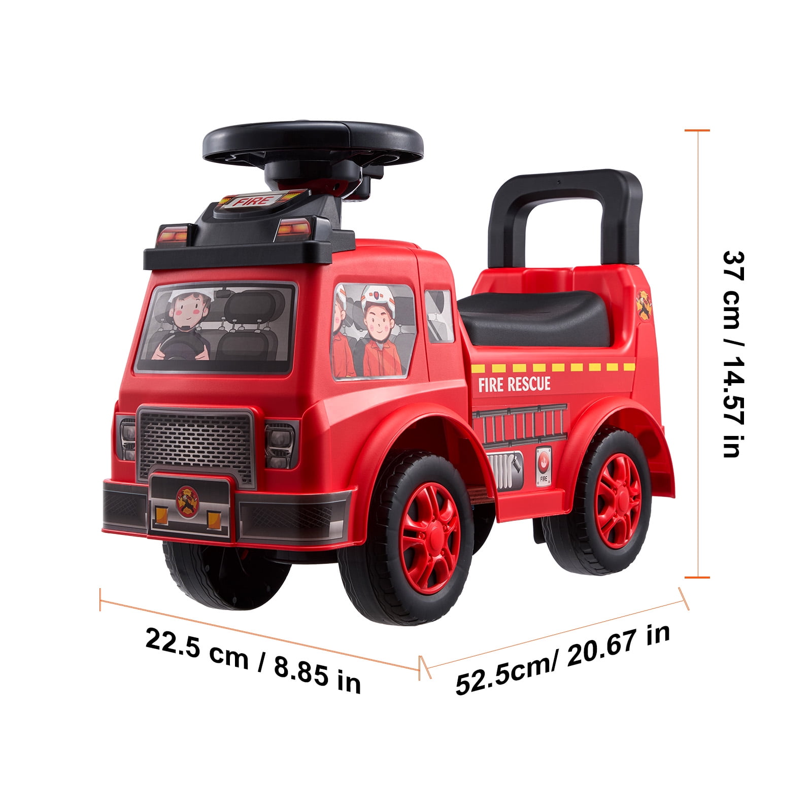 VEVOR Ride On Push Car for Toddlers, Ages 1-3, Ride Racer, Sit to Stand Toddler Ride On Toy, Classic Kids Ride On Car with Music Steering Wheel & Under Seat Storage, Ride On Toy for Boys Girls, Red