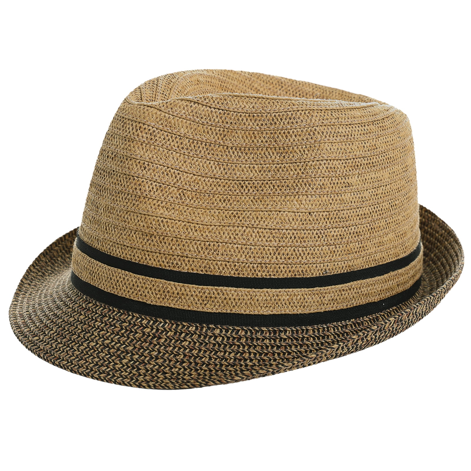 Comhats Sun Staw Beach Hat Men's Fedora Trilby Hats for Women Summer ...