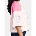 thumbnail image 7 of Marie the Cat Women's Varsity Graphic Tee with Elbow Sleeves, Sizes XXS-XXL, 7 of 7