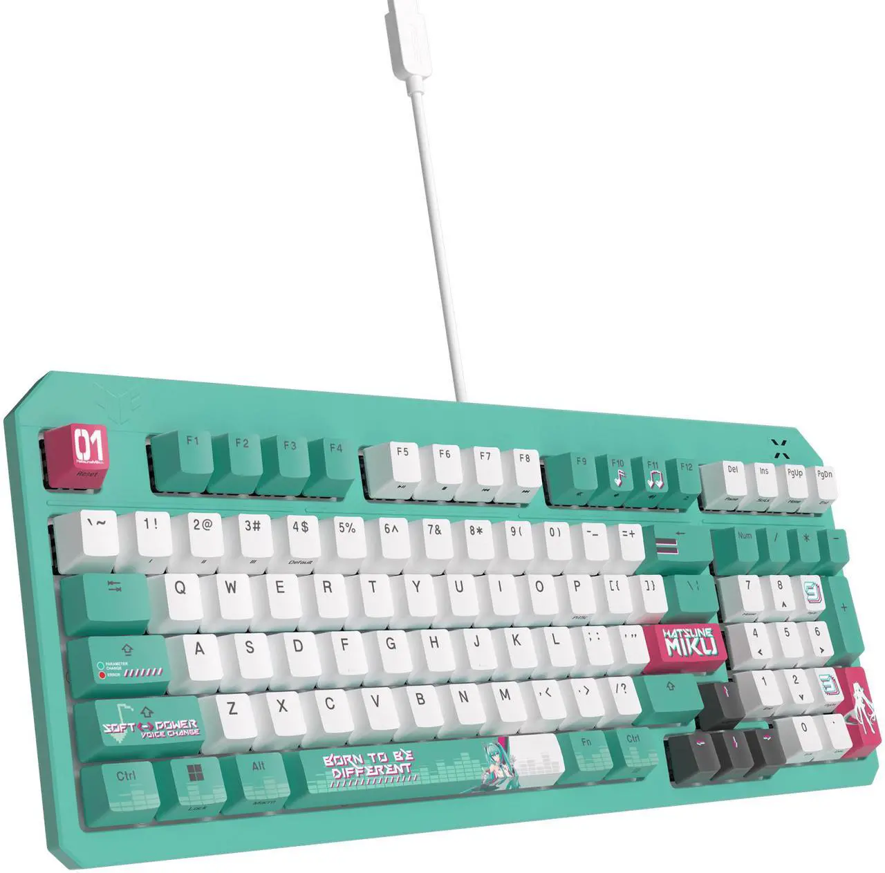 ASUS Hatsune Miku Edition Keyboard and Mouse pad Combo - K3 Gen II Hatsune Miku Edition Optical-Mechanical RGB Keyboard with IP57 Waterproof and Dust Resistance and Gaming Mouse Pad