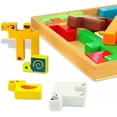 thumbnail image 5 of Juego de rompecabezas de madera HUOGUO 3D con forma de animal para niños, educativo, 5 of 5