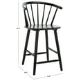 thumbnail image 5 of SAFAVIEH Blanchard Round Mid Back Counter Stool, Black, 5 of 14