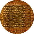 thumbnail image 1 of Ahgly Company Machine Washable Indoor Round Persian Yellow Traditional Area Rugs, 5' Round, 1 of 4