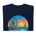thumbnail image 4 of ItzUs Collections Chicago Retro Carnival Unisex Tee Shirt - Men's Sizes S-3XL, Color: Navy (Size XL), 4 of 4