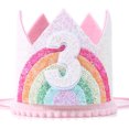thumbnail image 3 of Sombrero de fiesta de cumpleaños para bebé, diadema de corona de princesa, decoraciones para cumpleaños de 1, 2 y 3 años, suministros para fiestas de primer cumpleaños para niños, 3 of 5