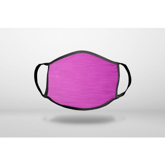 Hot Pink Stainless Steel Image Print - 3-Ply Reusable Soft Cloth Face Covering, Unisex, Cotton Inner Layer