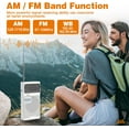 thumbnail image 2 of AM FM Radio Portable, Pocket Handheld Radio, Transistor Radio 2AA Battery Operated with Long Range Reception, Loud Speaker, Transistor Antenna, Earphone Jack, Small Gifts for Seniors Elderly, 2 of 7