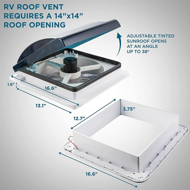 Dioche Ventilateur de toit pour RV Ventilation d'air Ventilateur