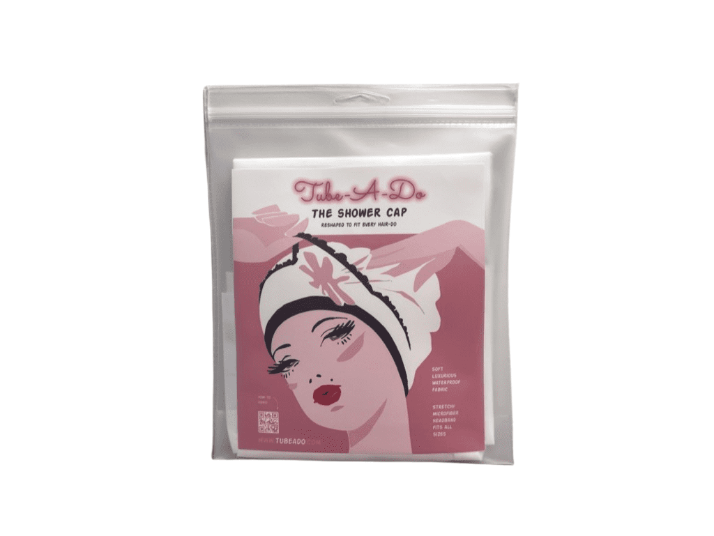 Tube-A-Do - Elastic Band High Quality Luxury Waterproof Shower Cap Bath Hair - Black