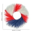 thumbnail image 3 of Qocolhg Independence Day Wreath, Red White Blue Artificial Reeds Wreath with Star Patriotic Floral Decorations Wreath Home Indoor Outdoor Hanging Pampas Grass Wreath for Memorial Day July 4th, 3 of 8