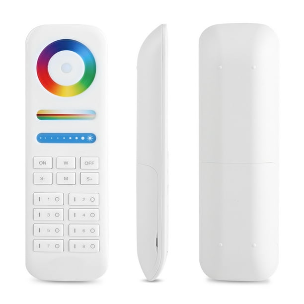 Mando A Distancia inalámbrico 2.4G de 8 Zonas, Función completa, Control de Brillo Aleatorio para Tiras de Bombillas Lideró Rgb + CCT, Mando A Distancia Milight