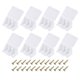 thumbnail image 1 of Uxcell 8 Pcs Soportes de esquina de plástico de 90 grados 0.87*1.67*0.87 pulgadas con 24 Pcs Tornillos Blanco, 1 of 6
