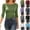 Gray, variant on HongQid Fitted Top for Women 3/4 Sleeve Boat Neck Three Quarter Sleeve Soft Stretch Knit Slim Ladies Basic Tees Spring Summer Clothing Fall Trendy