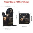 thumbnail image 2 of Naloa Regal Stag In Forest Oven Mitts and Pot Holders 4 pcs Set, Cooking Baking Grilling Kitchen Oven Glove for Cooking, 2 of 6