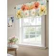 thumbnail image 6 of Vintage Spring Floral Curtain Valances for Windows, Watercolor Pastoral Summer Botanical Kitchen Valance Window Treatment, Light Filtering Block Curtains for Bathroom/Bedroom/Living Room 42'' x 12'', 6 of 9