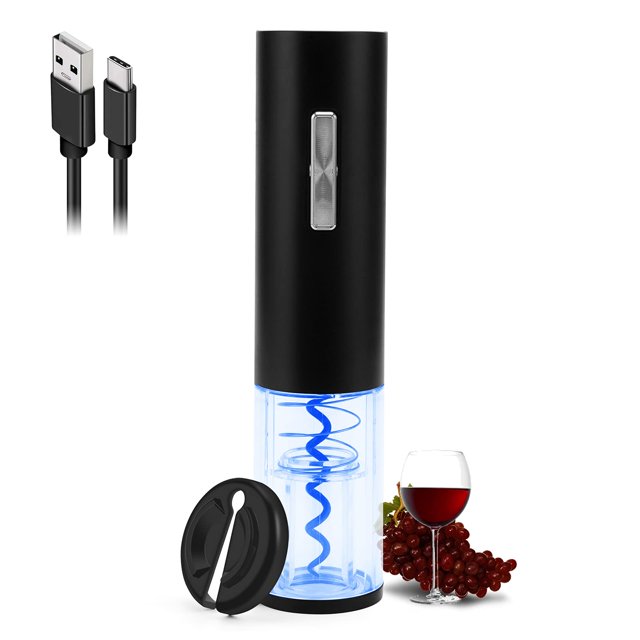 Electric Wine Opener, Type-C Charging Wine Corkscrew Bottle Opener With Foil Cutter, Automatic Rechargeable Wine Openers With LED Light For Home Party Restaurant Wedding Gifts