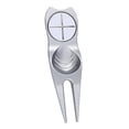 thumbnail image 1 of Herramienta de reparación de chuletas de marcador de blanco, herramienta ligera de aleación de zinc para lanzar greens Cola horquilla de reparación de chuletas de golf, 1 of 5