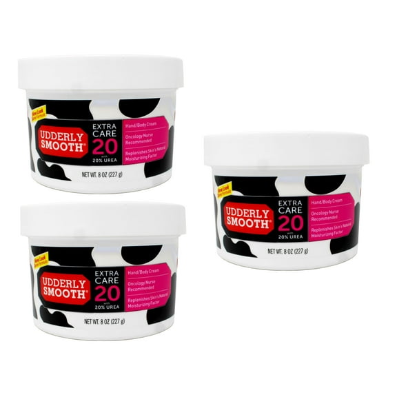 Udderly Smooth Extra Care 20 Replenishing Hand & Body Cream, 8 oz (3 Pack)