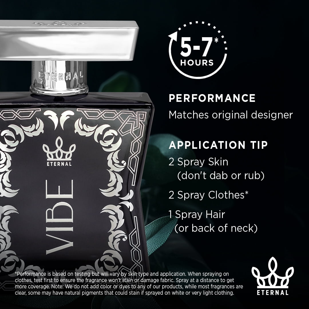 Eternal Fragrance VIBE, Fresh Citrus, Spicy Woody Eau de Parfum, Eternal Fragrance Original Cologne for Men, 3.4 oz (100ml) Spray