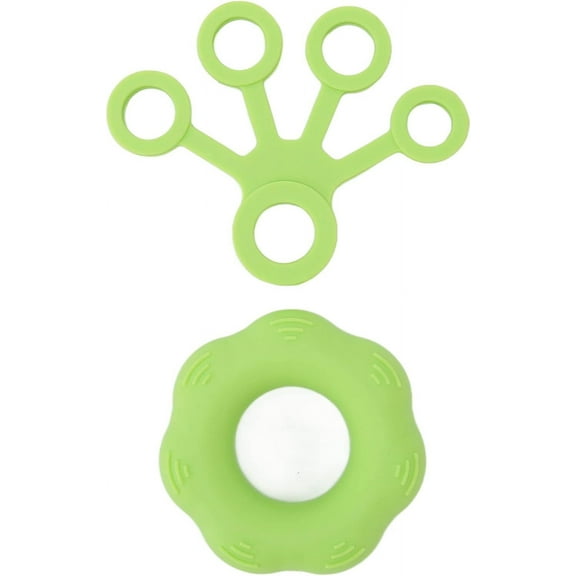 Finger Exerciser, Flexible Finger Stretcher, Finger Trainer and Stretcher Set for Strength Training (Light Green)