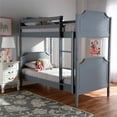 thumbnail image 5 of Bowery Hill Contemporary Twin Size Grey Finished Wood Bunk Bed, 5 of 7