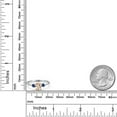 thumbnail image 6 of Gem Stone King 14K White Gold Peach Morganite and Blue Created Sapphire Engagement Ring for Women | 0.93 Cttw | Oval 7X5MM | Gemstone October Birthstone | Size 6, 6 of 6
