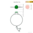 thumbnail image 4 of ANGARA Natural Bezel-Set Round Emerald Solitaire Bolo Ring in 14K White Gold for Women (Size-5mm) | May Birthstone, Birthday, Anniversary, Jewelry Gift for Women | Natural Emerald Ring, 4 of 8