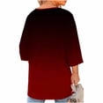 thumbnail image 6 of hotojiny Plue Size Tops for Women Short Sleeve Keyhole Neck Tee Summer Gradient Tshirts Oversized Loose Fit Tunic Blouses L-5XL, 6 of 7