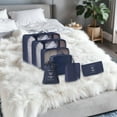 thumbnail image 5 of Unique Bargains 7 Pcs Portable Packing Cube Set for Luggage Navy Blue, 5 of 6